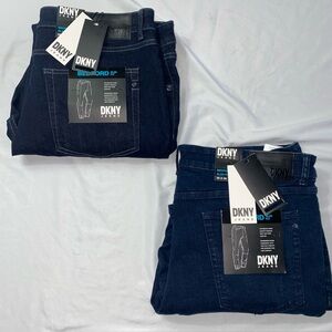 DKNY Bedford Slim Fit 5 Pocket Dark Blue Jeans Men’s Size 38x30 NWT Lot Of 2